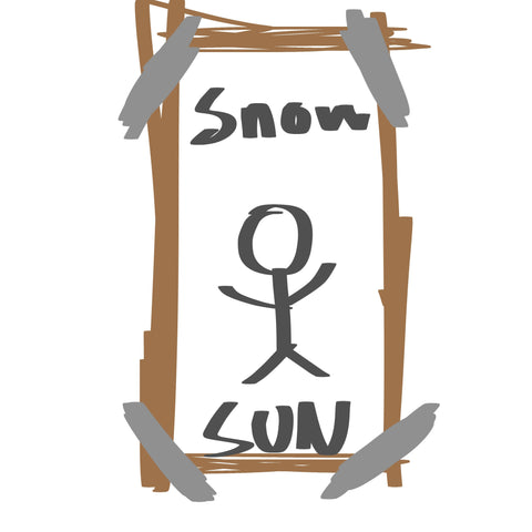 Snow sun enamel pin B grade